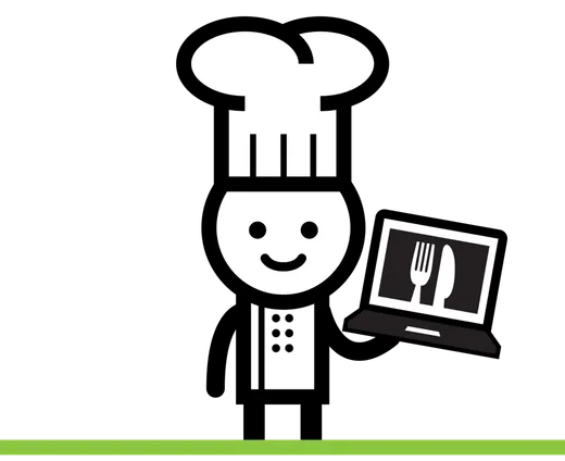 Get My Menu Online Chef cartoon